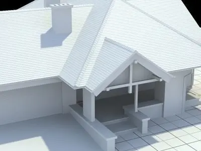 Highly detailed single-family house 2 3D model