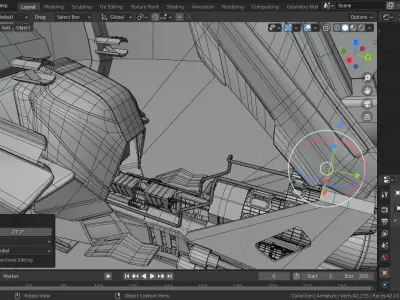 Scifi hover bike low poly Low-poly 3D model
