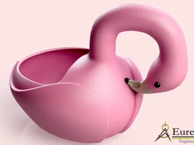 Flamingo flowerpot 3D print model