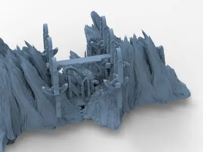 Mines of Moria castle 1  3D model