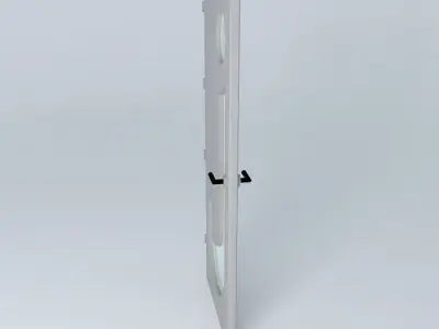 Letter "J", 3D door, very detail with glass, lock and hinger. Free 3D model