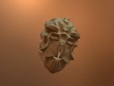 Mask to Mask Low-poly 3D model