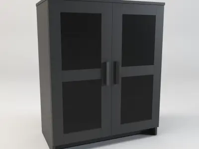ikea glass shelving cabinet Low-poly 3D model