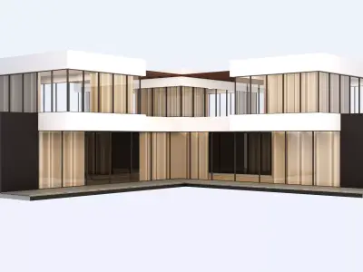 exterior modern house 3D model buy