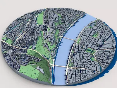 Cityscape Budapest Hungary 3D model