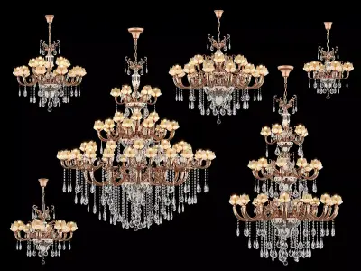 6806 Osgona Collection of Murano Glass Lamps 3D Model Pack