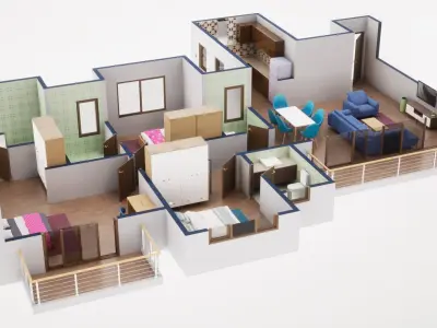 3D Floor Plan Model 59 3D model