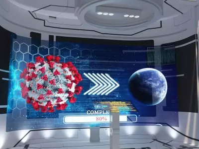 scifi corridor with textures 3D model