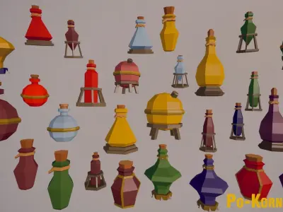 Fancy Secrets and Mysteries Package Low-poly 3D model
