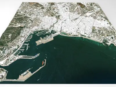 Cityscape Palma de Mallorca Spanish island of Mallorca 3D model