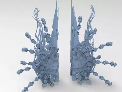 Sci fi squid gate 1  Low-poly 3D model