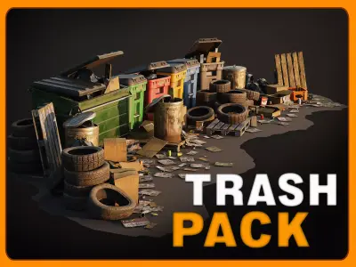 Trash Pack - Urban Game-Ready Assets