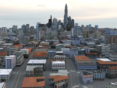 City 97 Low-poly 3D model