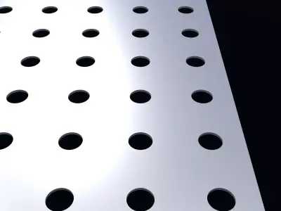 Perforated panel with 10 percent opening 25O63 3D model