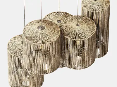 Lamp barrel big rope n1 3D model