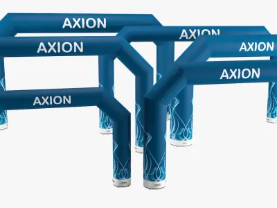 Angled inflatable arch Axion 400-800 3D model