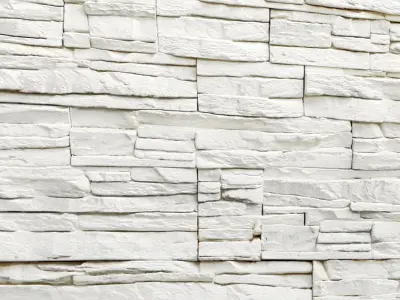Stone slate wall white  3D model