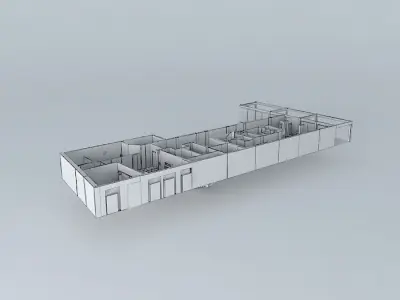 office floor plan of building Free 3D model