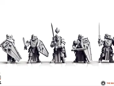 Feudal Guard Crusaders 3D print model
