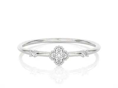 Light Minimalist Diamond Ring 3D print model