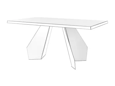 Origami 160 and 200 Dining Table 3D model