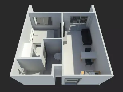 Apartment room by REVIT 25R09 3D model