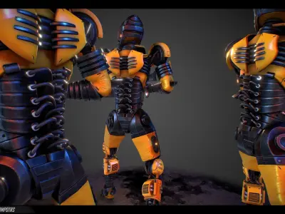  Weaponized Autonomous Sentinel Police Low-poly 3D model