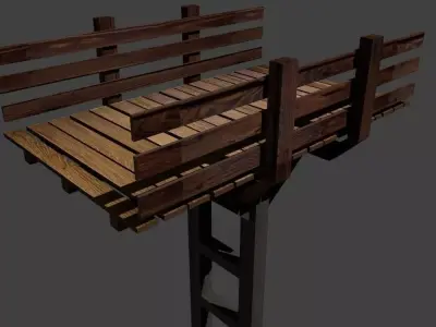 bridge wooden Free 3D model purchase