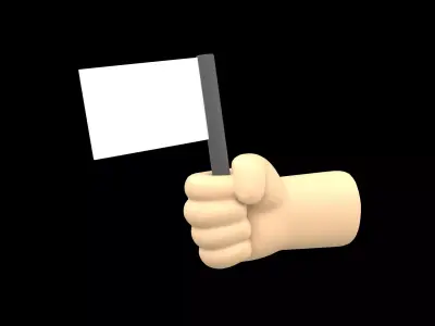 Surrender Icon v1 002 Low-poly 3D model