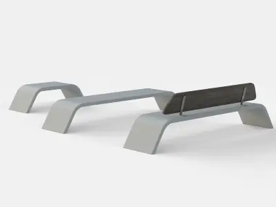 METALCO RIBBON BENCH COLLECTION 3D model