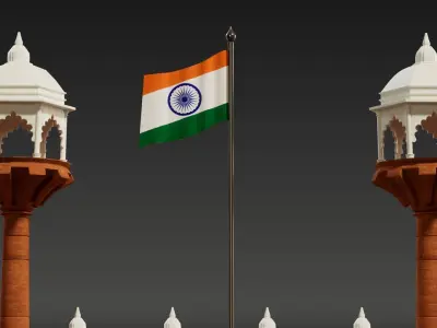 Red Fort of Delhi India 3D model