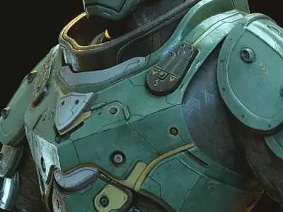 Futuristic Soldier Combat Suit Low-poly 3D model