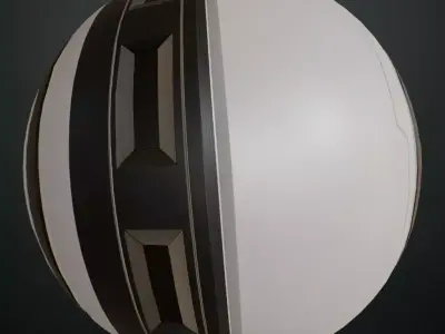 Var Stylized Sci-fi Wall PBR Seamless Texture