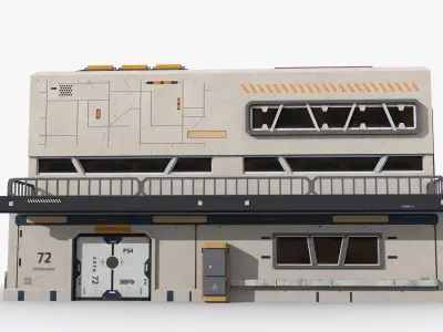 Sci-Fi Industrial x21 Low-poly 3D model