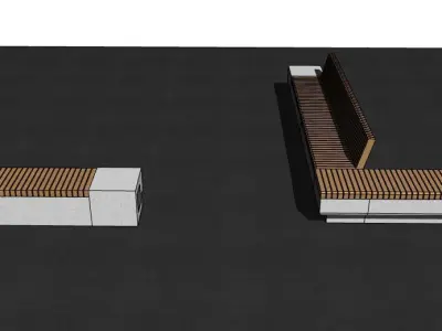 3D model of benches 3D model