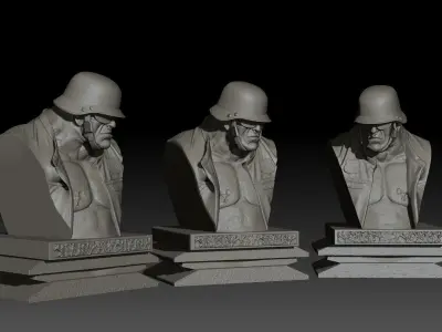  Zombie Biker High Poly for 3d Print 3D print model