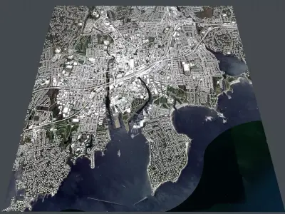 Cityscape Stamford Connecticut United States 3D model