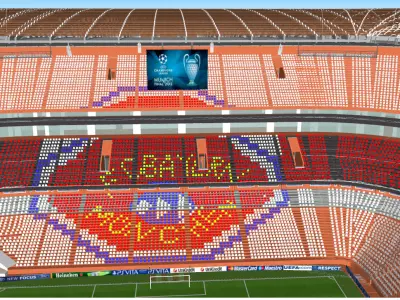 Allianz arena with interior 3D model