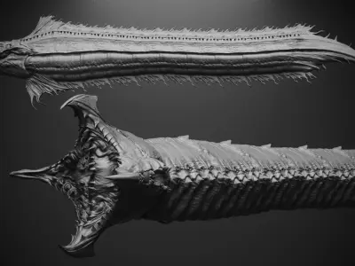 CRAWLERS - 33 Creeping Beasts Curve Brush and OBJs 3D model