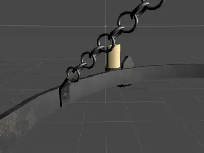 3D Medieval Chandelier Low-poly 3D model