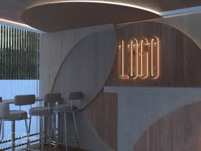 Coffee Shop 3D model 10