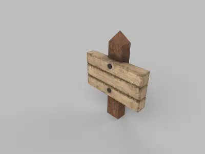 Road sign Low-poly 3D model get