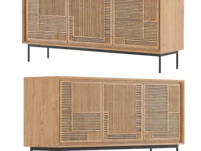 Console table Keenan 70 Credenza Wood 3D model purchase