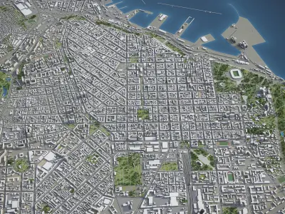 Odessa  Low-poly 3D model