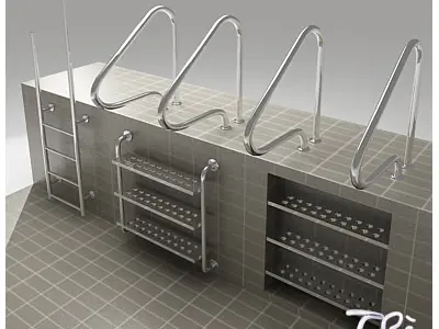 SWIMMING POOL LADDERS 3D model