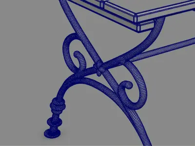 vienna public park table 3D model