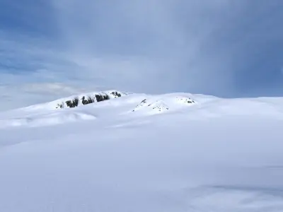 Snow Mountain 04 Low-poly 3D model