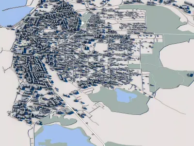 Mangalia Cityscape Romanian Black Sea Coast 3D model