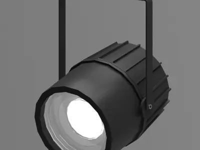  Studio ceiling lights Low-poly 3D model
