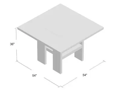 Siaosi Counter Height Trestle Dining Table 3D model